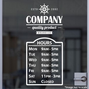 Open Hours With Logo Style 08